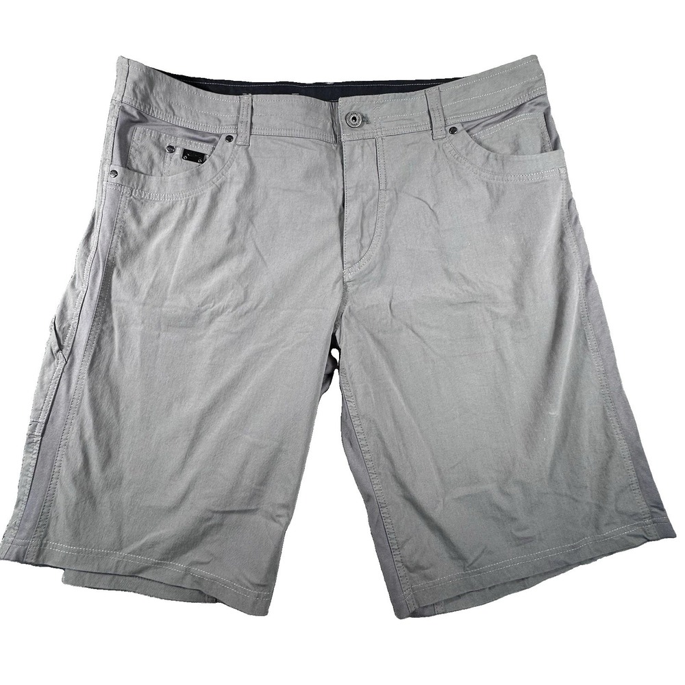 KUHL Radikl Shorts Mens 40 X 12 Gray Hiking Outdoor Stretch Cargo Camp Gorpcore
